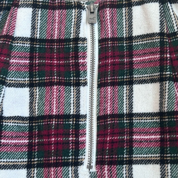 Hollister Ultra High Rise Red, White & Green Plaid Size XS Flannel A-Line Skirt - Picture 7 of 8